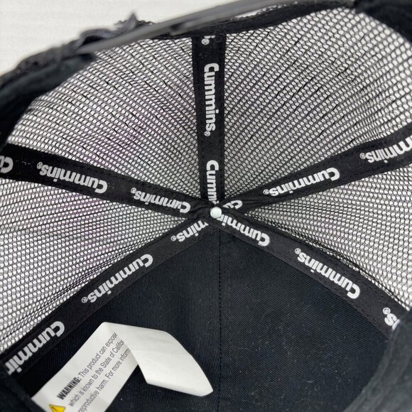 Cummins Turbo Diesel Snapback Trucker Hat One Size Black Mesh Back Baseball Cap - Picture 5 of 8